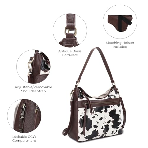 Image of JESSIE & JAMES | Dakota Top Handle Concealed Carry Hobo Purse with Adustable Shoulder Strap