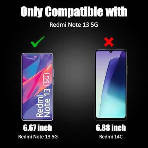Image of AIBEX Tempered Glass Screen Protector Compatible for Redmi Note 13 5G / Note 13 Pro 5G / POCO X6 / X6 PRO / M6 PRO Edge-To-Edge Protector Coverage, Pack Of 1 Compatible with Cellphone