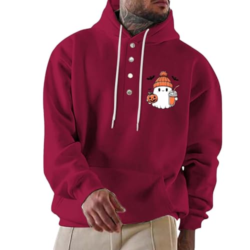 Cat Hoodie Spring And Autumn Casual Long Sleeve Button Lapel Three Halloween Printed Oversized2