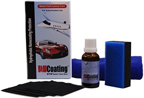 BTW_30 - BTW Coating Auto Detailing Solution, Better Than Wax, Auto/Aviation/Boat Use, Nano Tech Uni-Coating Car Exterior Care/Paint Protection/Rain Repellent -30 ml Kit