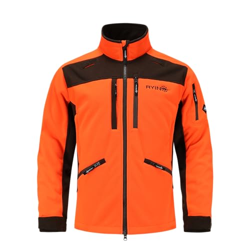 AYIN Blaze Orange Hybrid Hunting Jacket – Windproof Water-Resistant Fleece Coat with 8 Pockets, High Visibility Safety Gear for Deer, Upland & Small Game Hunting, Insulated Cold Weather Jacket(Medium) - Thumbnail 7