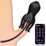 Harnröhrenvibrator Elektrischer Masturbator Penistrainer APP Control Penis Vibrator Mit 9 Vibrationsmodi Harnröhren Dilatatoren Penis Plug Eichelvibrator Prostata Stimulation Sex Toys für Männer Solo