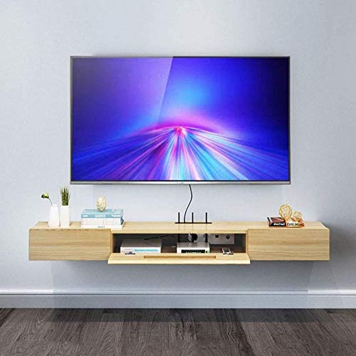 Schwimmendes Regal Schwimmendes TV-Regal TV-Ständer An der Wand montierte Medienkonsole TV-Speicherkonsole Audio- / Videokonsole
