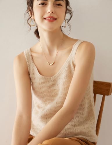 21452✨️CHANEL カシミヤ100% キャミソール タンクトップ Amazon | [Aecsoc] カシミヤ100% ニット キャミソール ロング丈 ノン