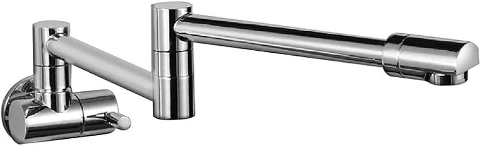 Robinet de remplissage pot en cuivre doré mural pliable à bras pivotant