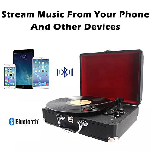 Tourne-Disque Vinyle, Tourne-Disque Bluetooth À 3 Vitesses, avec Haut-parleurs Stéréo Intégrés, Sortie Ligne RCA, Entrée… - Les Beatles, Paul McCartney, John Lennon, RIngo Starr, George Harrison Tourne-Disque Vinyle, Tourne-Disque Bluetooth À 3 Vitesses, avec Haut-parleurs Stéréo Intégrés, Sortie Ligne RCA, Entrée… – Image 4