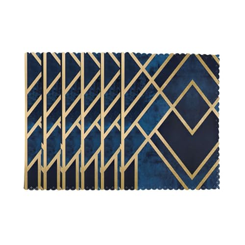 Sets de table de Noël de qualité supérieure lot de 6 tapis de table géométriques abstraits
