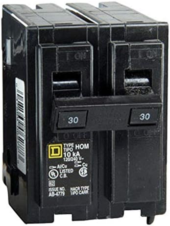 Square D HOM230 Circuit Breaker 1/pkg 30A 120/240V 2P 10kAIC