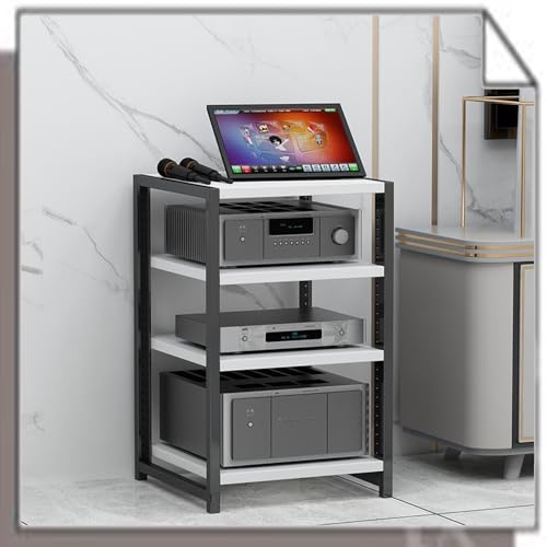 Tour audio blanche 60 cm meuble de divertissement pour salon moderne