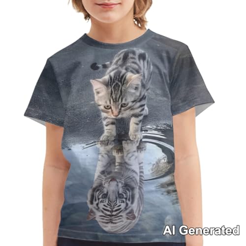 Image of Xhuibop Kids T Shirts for Boys Size 3-16 Girls Short Sleeve Sportswear Active Tops