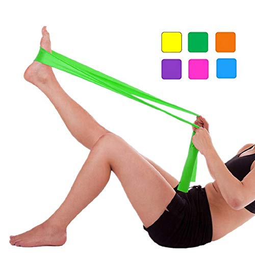 Kit 5 Faixas Elásticas para Exercícios Thera Band 50x5cm (5un) 0.35/0.5/0.7/0.9/1.1mm, Resistente e