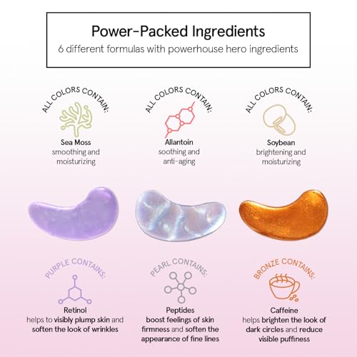 image for grace & stella Under Eye Mask Variety Pack - 18 Pairs of Under Eye Pat