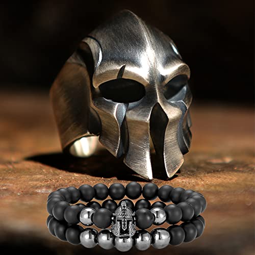 Bague spartiate homme en argent 925 et bijoux punk ethnique