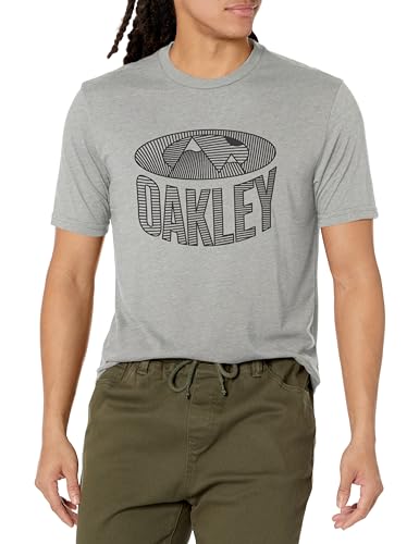 T-shirt Oakley Men's Winter Lines Tee coton gris vêtement manches courtes