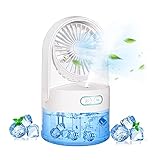 2021 Upgraded Table Misting Fan, Personal Small Desk Cooling Mister Fan with 300ML Large Water Tank...