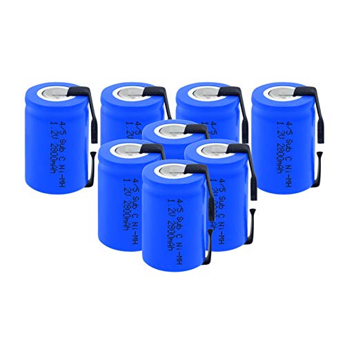 Wiederaufladbarer 1,2 v 2800 Mah 4/5 Sub C NI-Mh Akku Mit Löt Nickel Laschen für Elektrorasierer 8Pieces