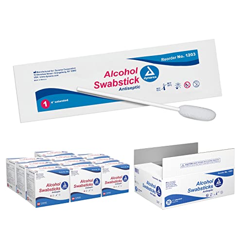 Dynarex Alcohol Swabsticks , 50 Count ( Pack Of 10 )