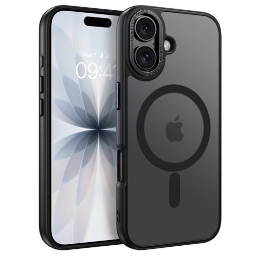 Image of BENTOBEN for iPhone 17 Case, Compatible with Magsafe, Magnetic Case for iPhone 17, Frosted Matte Finish, Scratch-Resistant Hard Back, Shockproof Case Cover for iPhone 17 Case, Black