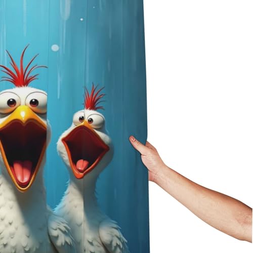 Rideau de douche épais et imperméable lavable imprimé mouette - 3