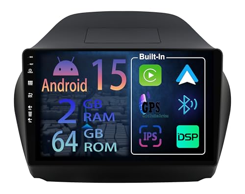 Autoradio Android 15 Hyundai IX35 tactile écran GPS Bluetooth Carplay sans fil stereo
