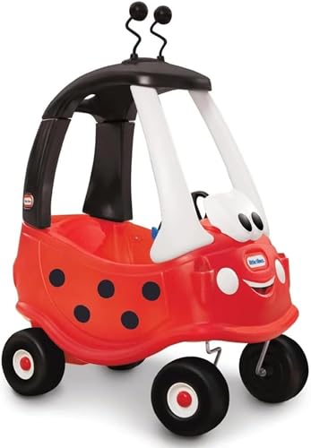 Little Tikes Voiturette Coccinelle Coupé Cozy - Conduisez avec Un Vrai Klaxon de Travail, Interrupteur D'Allumage à Clic & Carburant