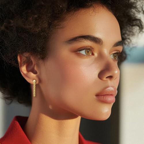 14K Solid Yellow Gold Rope Drop Dangle Earrings4