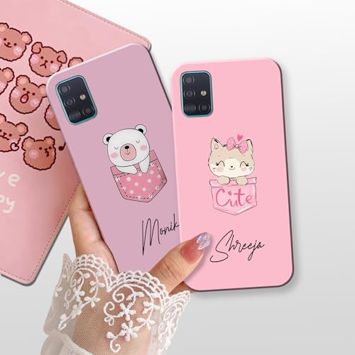 Image of COLORflow Back Cover Compatible with Samsung Galaxy A71 | Cute Pocket Cartoons Color Customized Back Cover Compatible with Samsung Galaxy A71