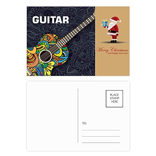 Cartes postales guitare Père Noël pour embellir vos cadeaux de fin d'année