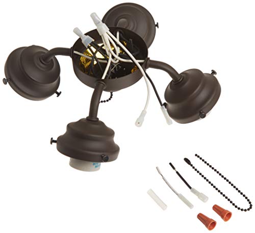 Image of Hunter Four Light Bronze Fitter for Ceiling Fan, New Bronze | Ceiling Fan Light Kit Base & Replacement, Compatible with Hunter & Casablanca, 99143
