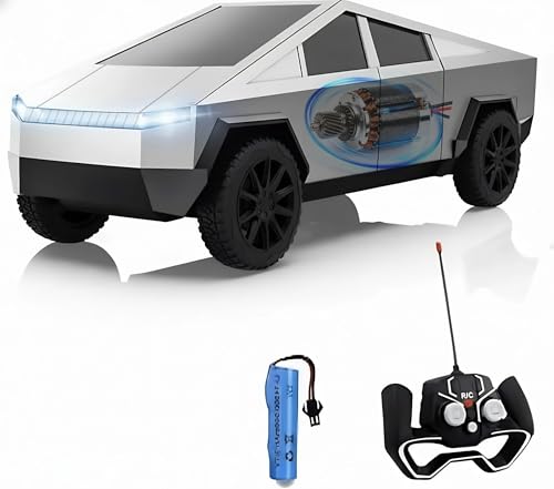 Vsunhoo Remote Control Truck, 1:24 Remote Control Cars for Kids Aged 3-8, 2.4GHz All Terrain High Speed Rc Car with Led Lights and Loadspace, Rc Toy...