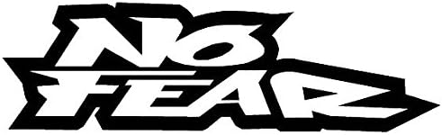 Vinyl Creations Custom Decal No Fear BLACK Car Art Wall Sticker Car USA 6"