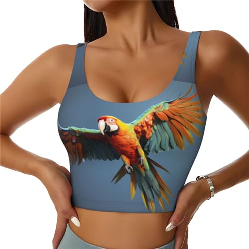 Chaleco deportivo para mujer HYTTER de yoga con estampado de loros