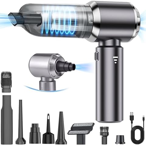 Vanleonet Handheld Car Vacuum Cleaner Cordless,16000PA High Power Portable Mini Car Vacuum Cleaner with Brushless Motor,4 in 1 Mini Hand Held Vacuum Cleaner, USB Rechargeable for Home, Car, Pet Hair Cover