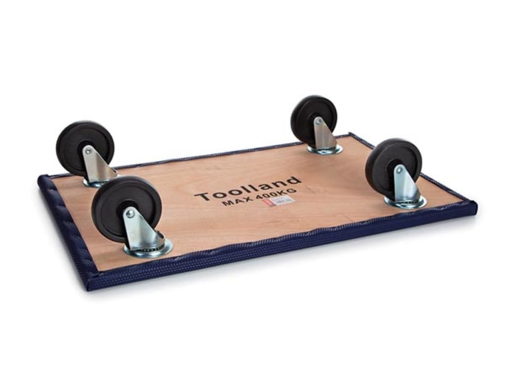 Toolland Plataforma con Ruedas Resistente de Madera 65 x 40 cm con 4 Ruedas giratorias, Ideal para Transportar Muebles y Mover Cargas Pesadas hasta 400 kg