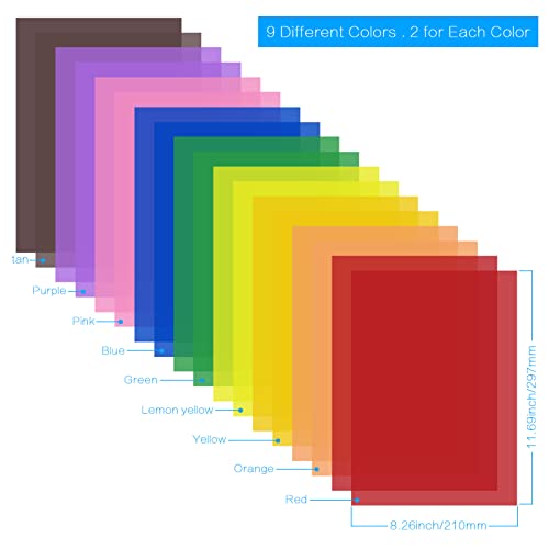 Hejo 18 Pcs Filtri Colorati Luce con 9 Colori