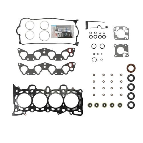 Image of KAX Engine Cylinder Head Gasket Set Compatible with Honda Civic VX EX 1992-1995, Civic del Sol 1993-1995 1.6L, Head Gasket Kit, OE# HS9915PT, HS5923W