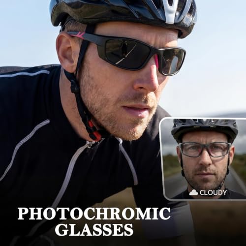 Image of Myiaur Polarized Photochromic Running Sunglasses For Men Women UV400
