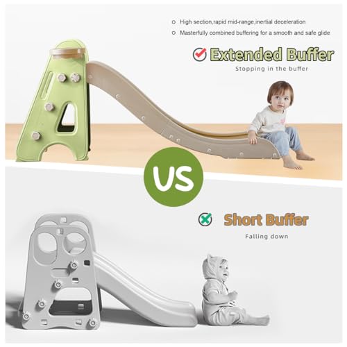 Indoor Toddler Slide for Kids, 3 in 1, Kid Play Climber Playset, Foldiable for Toddlers with Basketball Hoops and Ball, Baby Slide for Backyard Playsets Indoor and Outdoor - image 3