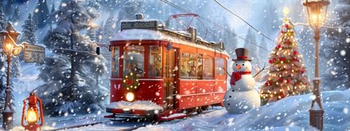 Reofrey ダイヤモンドアート 大きいサイズ クリスマスダイヤモンドの絵画 、クロスステッチ キット雪だるま, 手作りキット 全面貼り付けタイプ ビーズア DIY 手芸キットホーム レストラン ラインストーン ホーム 壁掛け 装飾品 30x80cm