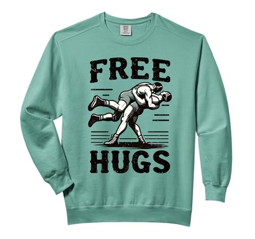 Wrestling Power Takedown Funny Free Hugs Quote Pro Wrestler Comfort