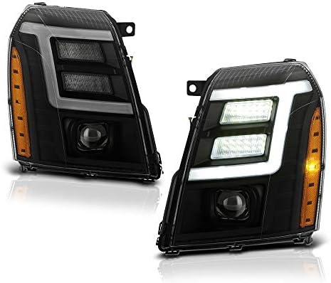 For 07-14 Cadillac Escalade HID Projector Headlight Black W/o Bulb - Foto 3