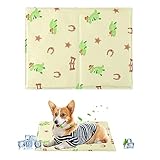 PETCUTE Dog Cooling Mat,Polymer Thermostatic Gel Pet Cooling Bed Mat Sleeping Pad,Waterproof,Foldable,Easy Carry & Clean,Washable Pet Cooling Blanket,Dog Self Cooling Mat for Kennels, Crates and Beds