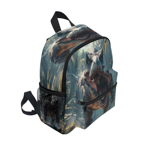 panksolu 3d Tyrannosaurus Rex Toddler Backpack for Boys Girls,Kid Backpack with Chest Clip and Name Tag, S2