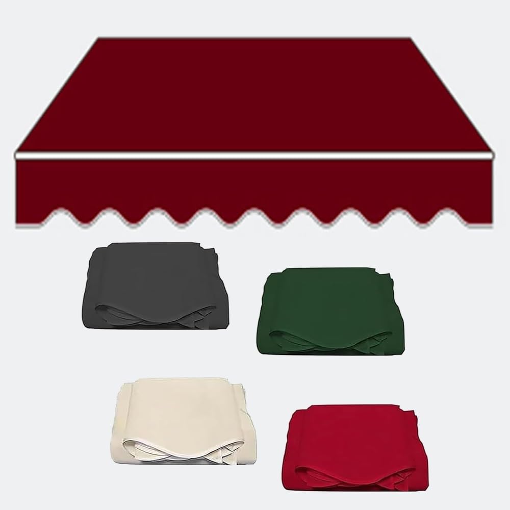 Toile de rechange pour auvent extérieur en polyester rouge date 3,7x3m