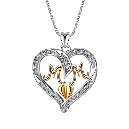 Collier maman pendentif cœur en argent cadeau idéal femme