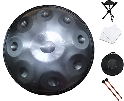 Tambor Handpan 22" D menor 9 notas con accesorios