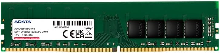 16GB AData DDR4 2666MHz PC4-21300 CL19 Desktop Memory (288-pin)