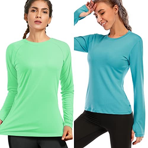 (Size: S) Womens Upf 50+ Long Sleeve Workout Running Shirts Quick Dry Outdoor Uv Sun Protection T-Shirt #TOP24