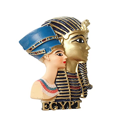 Imán decorativo 3D Faraón y Reina Egipcios miniatura 1