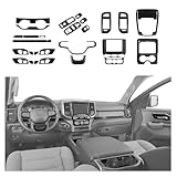 JeCar 27PCS Carbon Fiber Interior Trim Kit for 2018-2023 Dodge RAM 1500 Interior Accessories